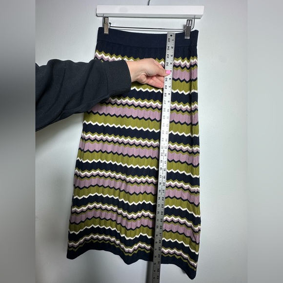 NEW SEZANE Parniane Striped Knit Midi Cotton Skirt  Dress Size Medium - Picture 12 of 15